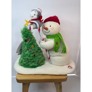 2010 Hallmark TRIMMING THE TREE Singing Snowmen Plush Jingle Pal WORKS VIDEO Tag